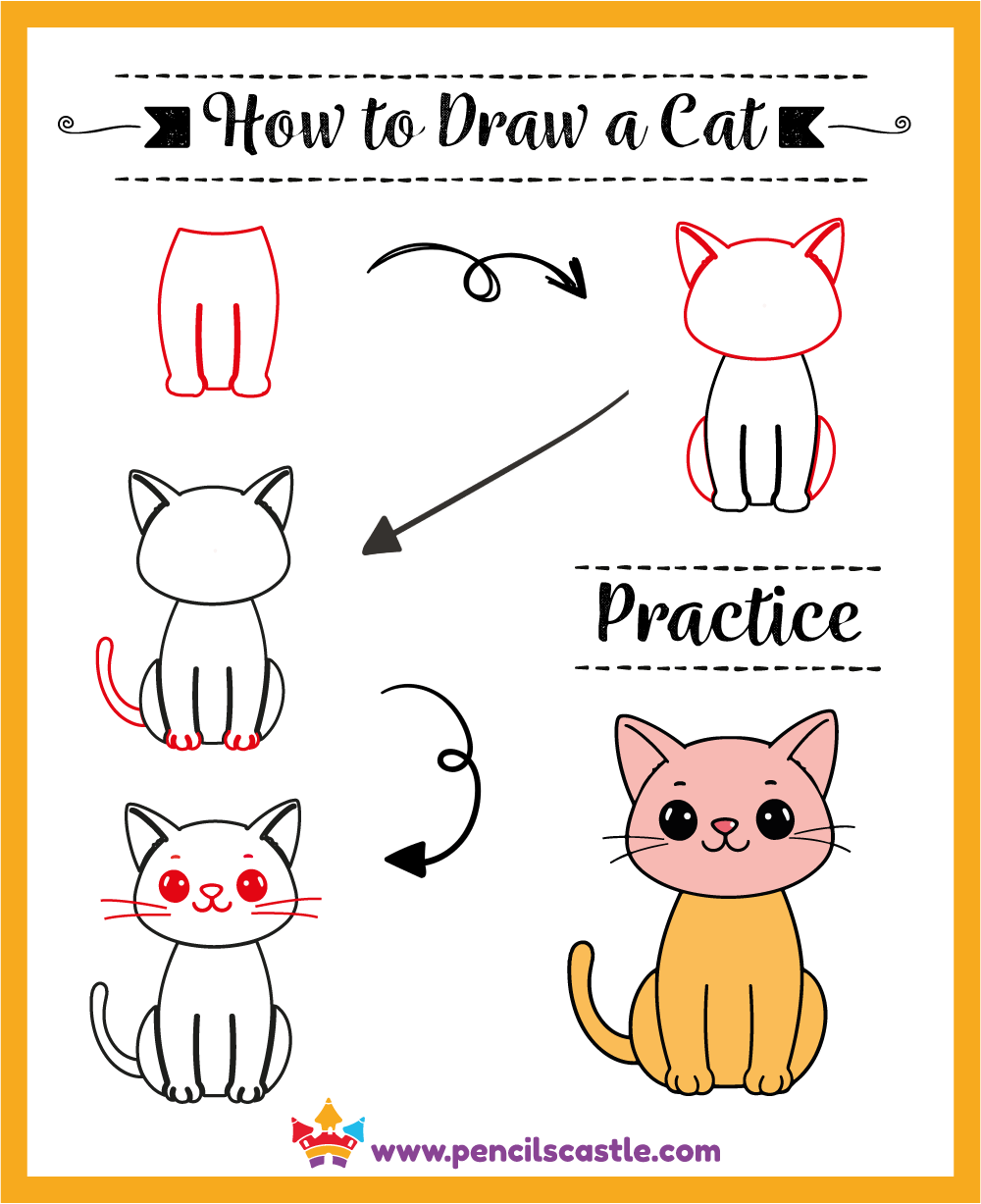 how to draw a cat