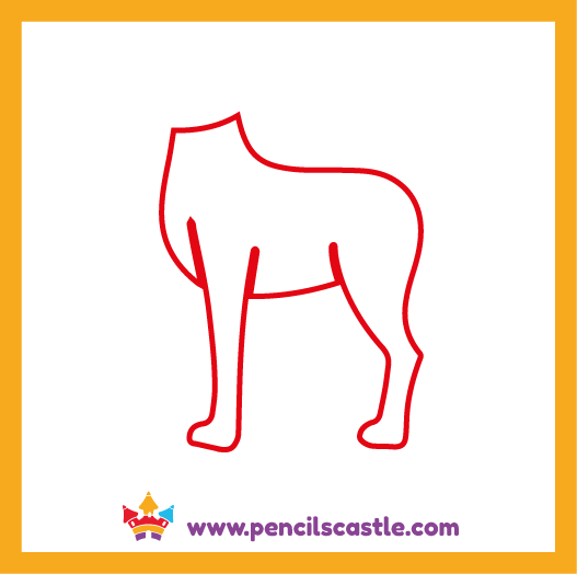 draw the dog's body shape