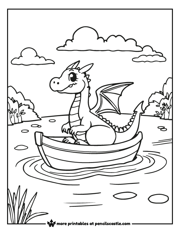 a dragon on a boat