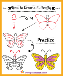 how to draw a butterfly