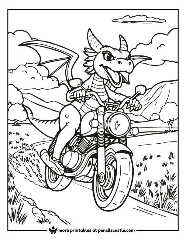 dragon on a motorcycle