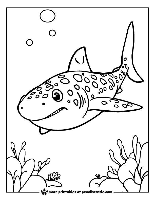 spotted leopard shark coloring page