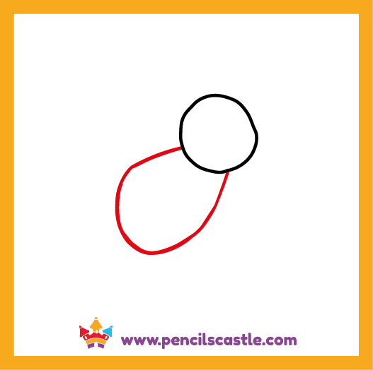 Draw the body outline of the bee