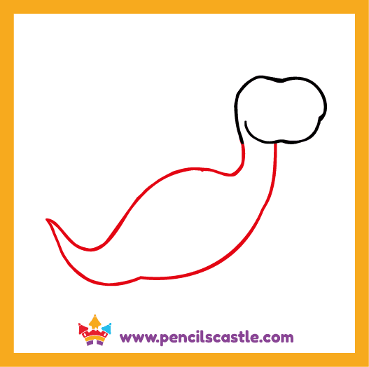 draw the dinosaur's body shape