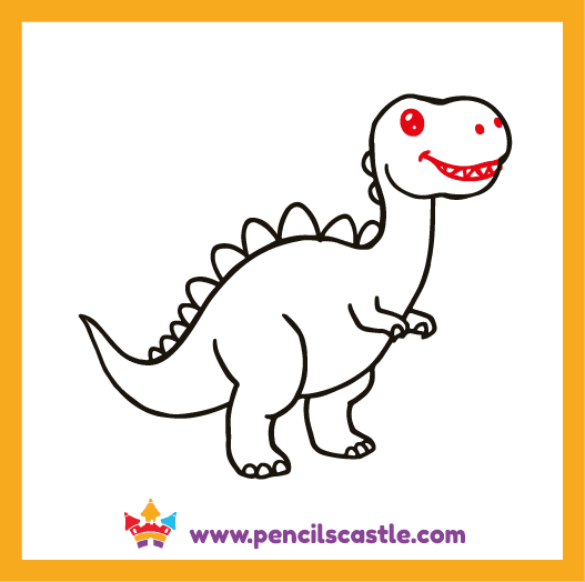 draw the face details of the dinosaur