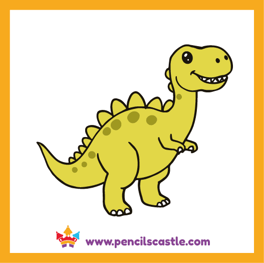 color your cute dinosaur drawing
