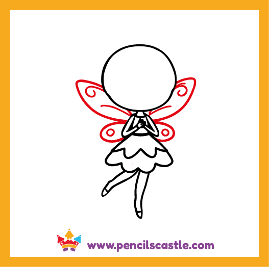 draw the wings of the fairy