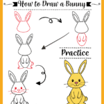 how to draw a bunny, easy step-by-step drawing