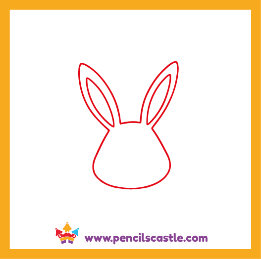 draw the bunny's head and ears