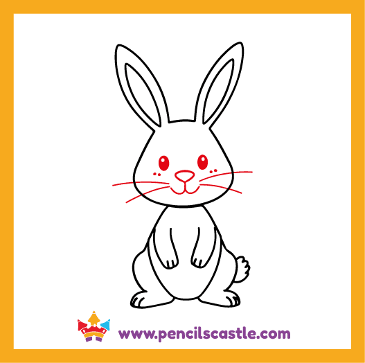 add the face details of your bunny