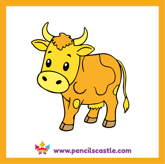 color your cow drawing
