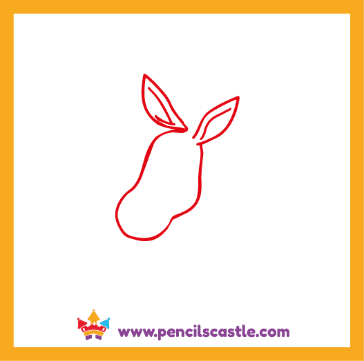 draw the donkey's head and ears