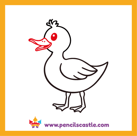 add the face details of the duck