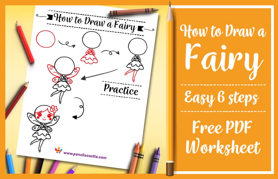 how to draw a fairy printable pdf practice worksheet