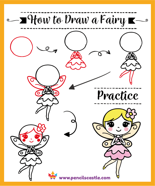 how to draw a fairy