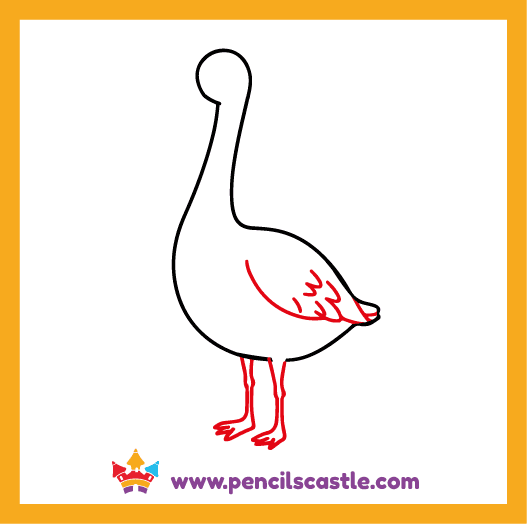 add the goose's legs and wings