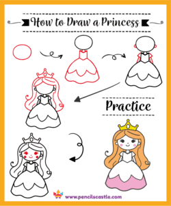 how to draw a princess