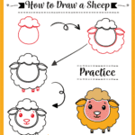 how to draw a sheep, easy step-by-step drawing