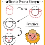 how to draw a sheep, easy step-by-step drawing