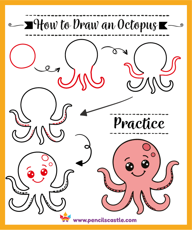 How to draw an octopus