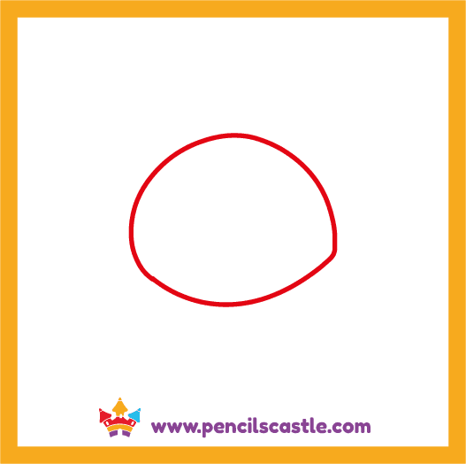 Draw the head outline of the jellyfish