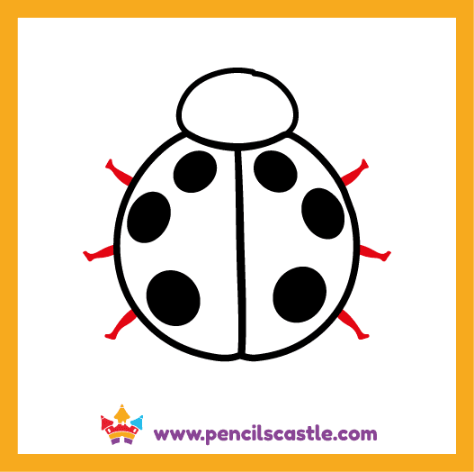 Draw the legs of your ladybug