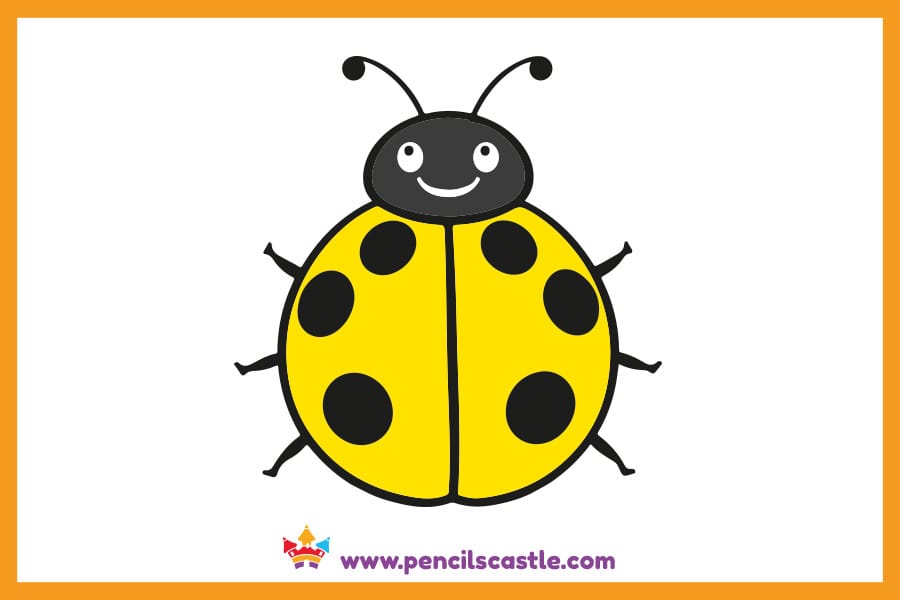Yellow ladybug drawing