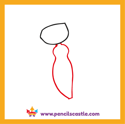 draw the mermaid's body shape