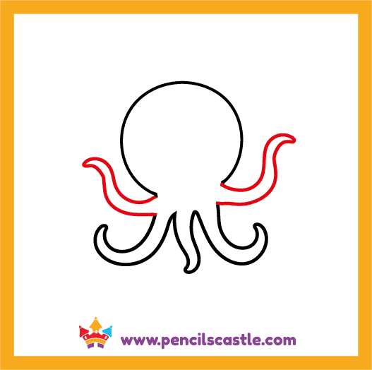 Draw the remaining arms