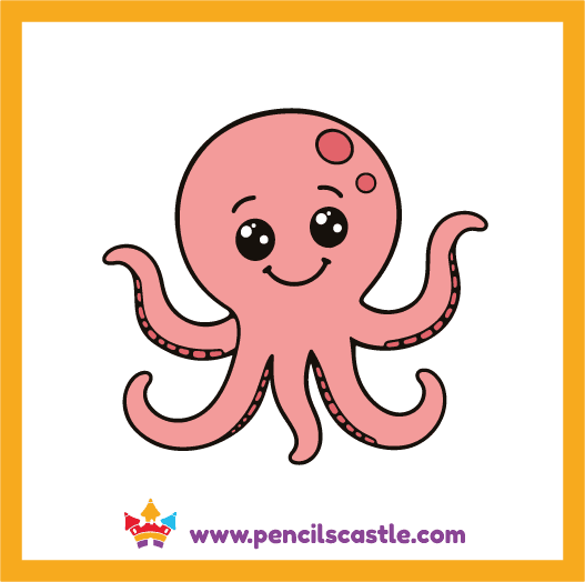 Color your cute octopus drawing