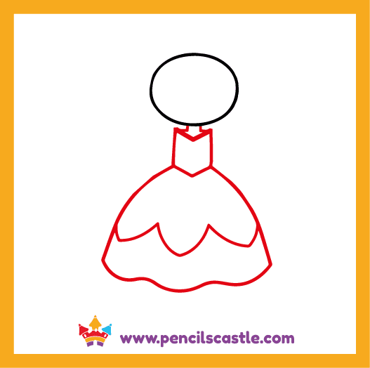 draw the dress of the princess