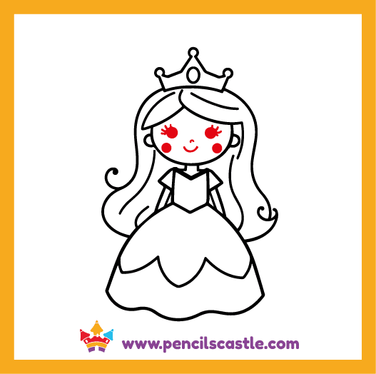 draw the face details of the princess