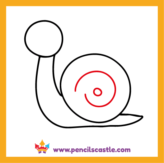 Draw the swirl on the shell