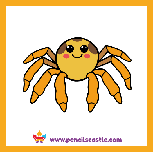 Color your cute spider drawing