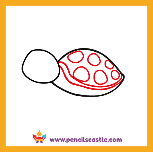 Draw the turtle's shell details