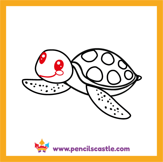 draw the turtle's face details