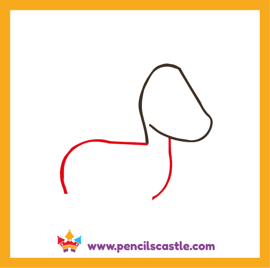 draw the unicorn's body shape