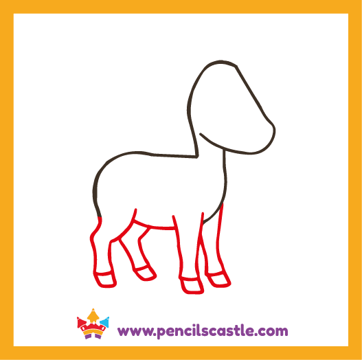 add the unicorn's legs