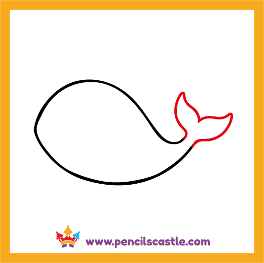 Add the whale's flukes